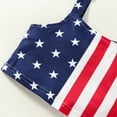 thumbnail image 6 of Coerni Toddler Kids Girls 4th Of July Star Stripes Crop Tops Pants Outfits Independence Day T Shirt Bell Bottom Outfits, 6 of 8