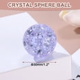 thumbnail image 2 of Uxcell 30mm/1.2" Crystal Sphere Ball Ice Cracked Glass Solid Decorative Sphere Crystal Ball Prop Ornament for Feng Shui Divination Tabletop Fountain Decoration, Purple, 2 of 7