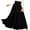 Black, variant on Women's Elegant Maxi Skirts High Waist Bow Tie Front Pleated Long Skirt Trendy Flowy A-Line Prom Party Flared Skirt