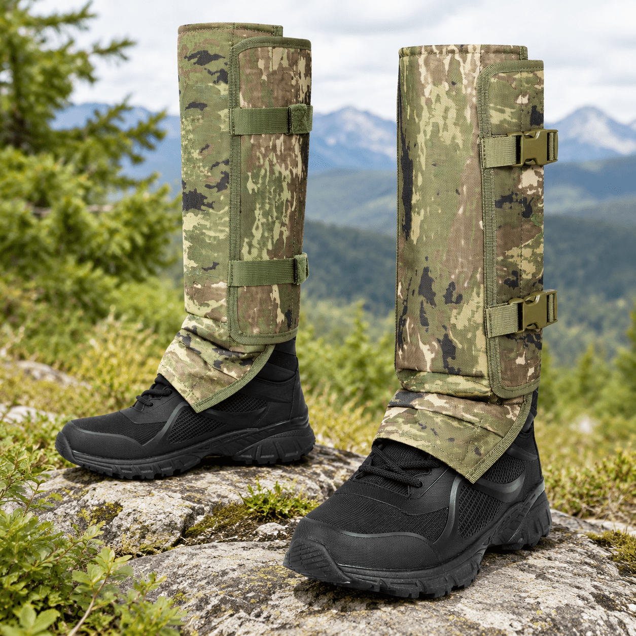 Urban Camo Snake Gaiters Waterproof Bite Protection Adjustable Durable Lower Leg Guards