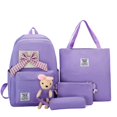 thumbnail image 1 of 4 In 1 Nylon Women Backpack Large Capacity School Bag For Girls Kawaii Modeling Travel Bags Multifunctional Storage Backpacks Sac à dos scolaire, 1 of 6