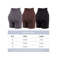 thumbnail image 5 of Gustave Womens High Waist Yoga Shorts Ribbed Seamless Workout Biker Shorts Tummy Control Stretch Leggings Short Pants for Running Athletic Sports "Brown, S", 5 of 9