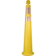 Cortina Safety Products 03-770-42Y64 42" Channelizer Cone W, 1 6" Upper and, 1 4" Reflective Collar, Yellow