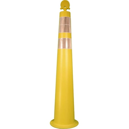 Cortina Safety Products 03-770-42Y64 42" Channelizer Cone W, 1 6" Upper and, 1 4" Reflective Collar, Yellow