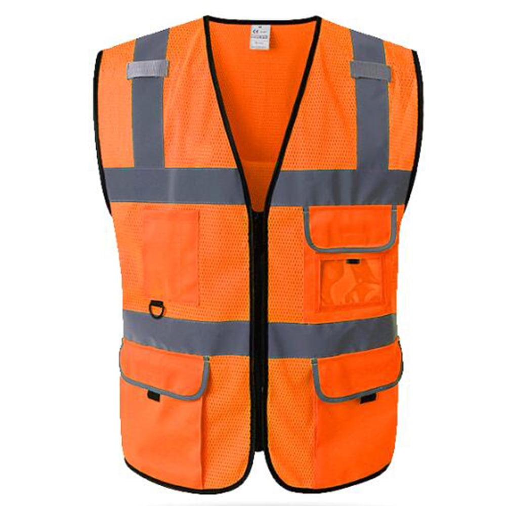 GOGO Men 5 Pockets Ultra Cool Mesh Safety Vest, Mesh Volunteer Vest ...