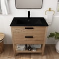 thumbnail image 2 of 30-Inch Vanity with 2 Drawers and Black Ceramic Top Sink - Offers Fast Bathroom Installation, 2 of 6