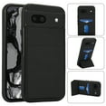 thumbnail image 6 of Compatible with Google Pixel 8a Case, with PU Leather Credit Card Holder Magnetic Back Stand Rugged Slot Mobile Flip Purse Phone Cover for Google Pixel 8a Women Men - Black, 6 of 7