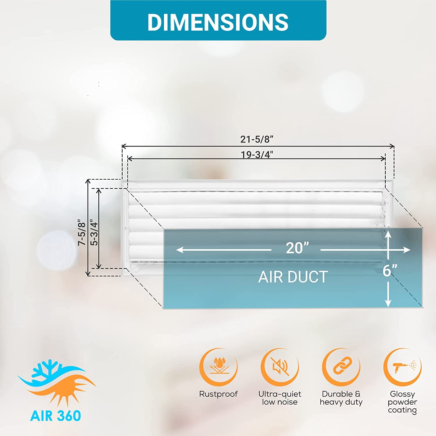 YAAN Air Vent Covers Wall AC Grille – Premium 16 x 6 Inch Register Vent  Cover – Durable Rustproof Aluminum Wall Vent – Multi-Shutter Damper –  Individually Adjustable Front Blades - Walmart.com