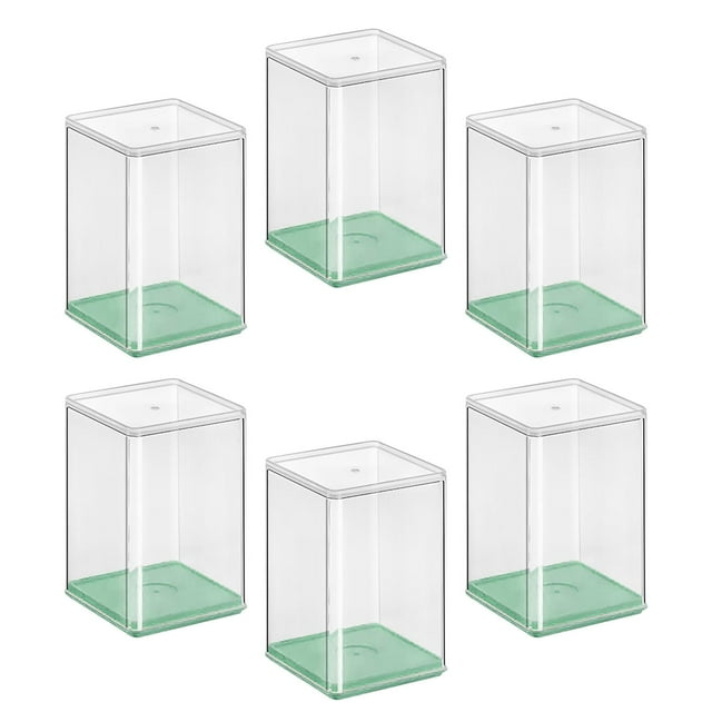 Caja de exhibición CUTICAT 6 uds Organizador de almacenamiento apilable Verde