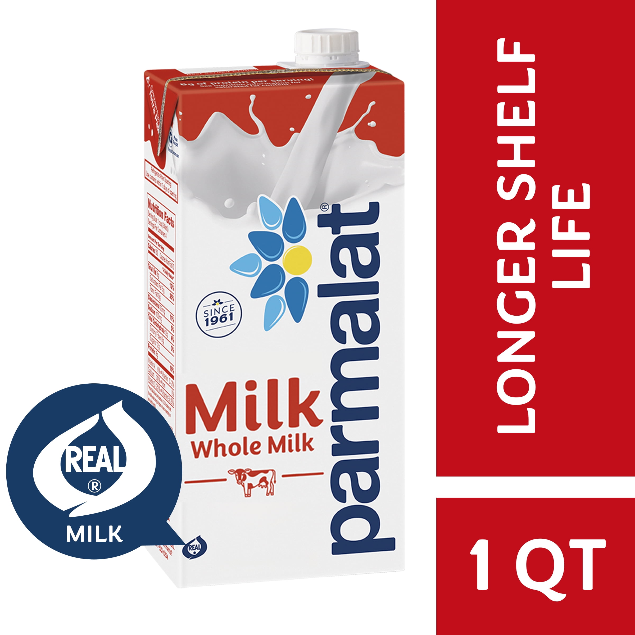 (4 pack) Parmalat Whole Milk, 32 fl oz (Shelf-Stable)