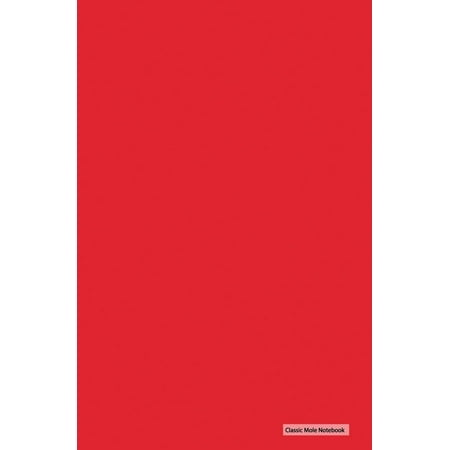 Classic Mole Notebook - Solid Red Cover: 5.25