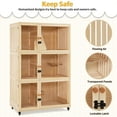 thumbnail image 5 of MCombo Large Wooden Cat House Villa, Luxury Triple Cat Condo with Scratching Pad, Cat Shelter Indoor for Cats/Kittens CT32, 5 of 7