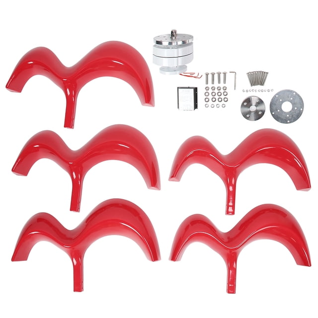 Wind Turbine Home Wind Power Generator Generator Set Wind Power Generator 600w Wind Turbine Home Power Generator Set 5 Blade 600W With Controller DTHL600wRed24V