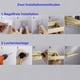thumbnail image 5 of Juego de 2 toalleros autoadhesivos para baño y cocina-con ganchos-Toallero de pared autoadhesivo (dorado) | JUNJUN, 5 of 5