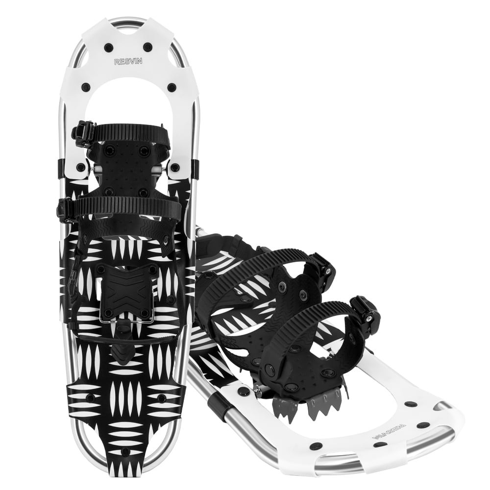 21” Outdoor Snow Shoes Lightweight Aluminum w/ Adjustable Ratchet Bindings 