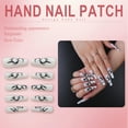 thumbnail image 4 of RAGUPEL 24Pcs Glue on Nails for Women,Hand-Painted Pattern Press on Nails Coffin,Glossy Finish Fake Nails,Stick on Nails for Women and Girls,Style3, 4 of 7
