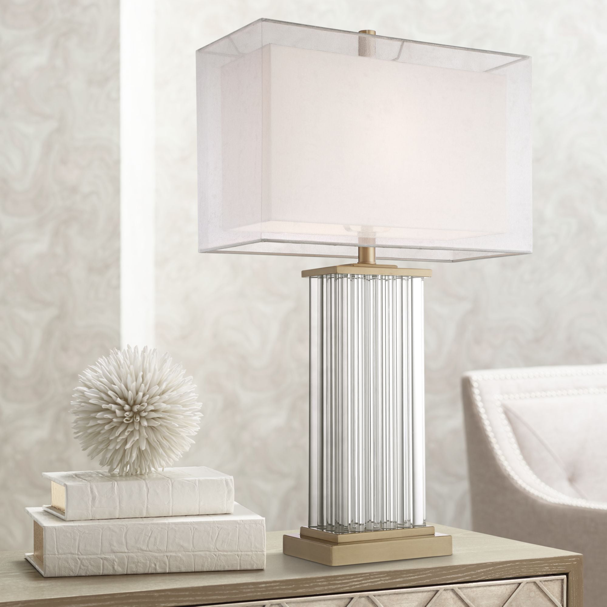 Vienna Full Spectrum Modern Table Lamp Crystal and Metal