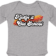 thumbnail image 4 of Inktastic Kickin' it Old School with Weathered Retro Stripe Boys or Girls Long Sleeve Baby Bodysuit, 4 of 5