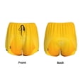 thumbnail image 6 of Uemuo Yellow Lemon Pattern Women's Athletic Shorts High Waisted Running Shorts with Liner Pockets Gym Elastic Workout Shorts-, 6 of 9