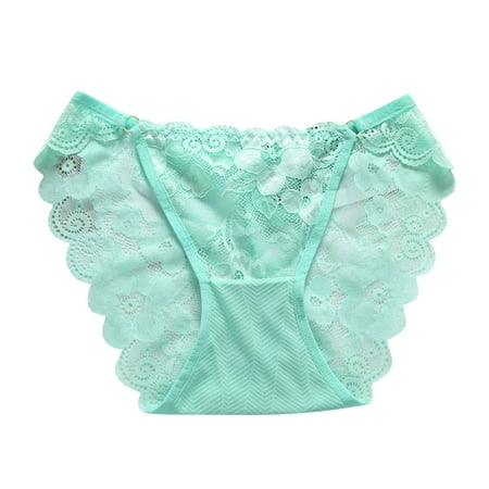 

Womens Underwear Briefs Breathable Lace Hollow Low Waist Cotton Crotch Panties