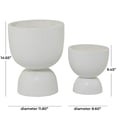 thumbnail image 4 of DecMode 15", 9"H Indoor Outdoor White Magnesium Oxide Planter (2 Count), 4 of 9