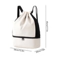 thumbnail image 3 of Swimming Backpack Dry Wet Separation Waterproof Gym Bag Drawstring Backpack Shoe Compartment Travel Sports Bag Beach Pool Gear Storage Bag Outdoor Activity, 3 of 6