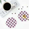 thumbnail image 4 of Fuzoiu Cute Number 8 Print Leather Coasters Set,Drink Coasters Set of 4,for Tabletop Protection, Durable PVC Coasters,Home Décor and Housewarming Gift-Hexagon, 4 of 6