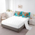 thumbnail image 5 of Erosebridal American Football Bedding Sets Twin Size, Soccer Sports Comforter Sets with Sheets, Blue Orange, Miami, Breathable 7 Pieces, 5 of 8