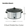 Hamilton Beach Portable Slow Cooker, 6 Quart Capacity, Removable Crock