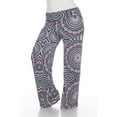 thumbnail image 1 of White Mark PS550-186-2XL Womens Geometric Print Plus-Size Palazzo Pants - Red Geo, 2X, 1 of 5