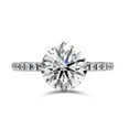 thumbnail image 2 of AFFY Hidden Halo Solitaire Engagement Ring for Women, 2.70 Carat (ctw) Round Cut Lab Grown Diamond Ring In 14K White Gold Over Sterling Silver F-G-H, SI Quality Ring Size-9.5, 2 of 7