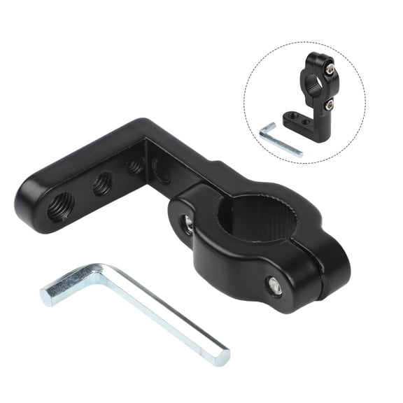 Baguer Aluminum Alloy Motorcycle Spotlight Bracket for Handlebar Mount, Universal Multi-Screw Clamp for Fog Light License Plate LED Bar ATV Off-Road Black