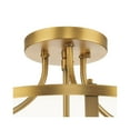thumbnail image 6 of Gilliam Collection 13 in. Three-Light Vintage Brass New Traditional Semi-Flush Mount, 6 of 10