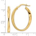 thumbnail image 3 of Diamond2Deal 14K Yellow Gold Polished Twisted Oval Hoop Earrings for Women (L- 1.15 inch, W- 0.87 inch), 3 of 6