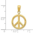 thumbnail image 3 of 14K Yellow Gold Charm Pendant Men'S 25 mm 20 Polished Peace Sign, 3 of 3
