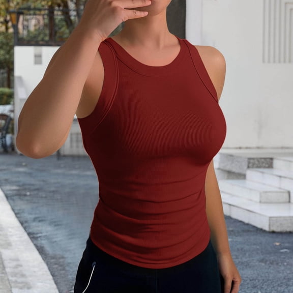 ZHOGXU Women's Tank Tops Spaghetti Strap V Neck Lace Trim Solid Color Comfortable Lightweight Slim Fit Layering Camisole For Daily Wear Versatile Basic,Wine,Xxl