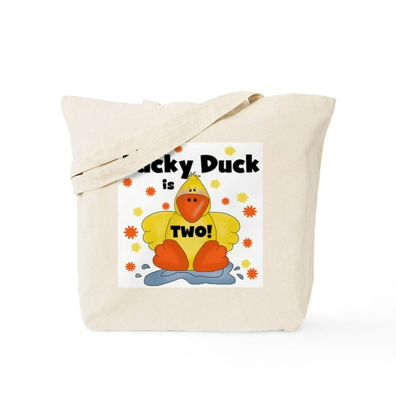 CafePress - Lucky Duck 2Nd Birthday Tote Bag - Unisex Canvas Tote Bag, Beige, 1-Piece