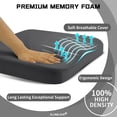 thumbnail image 5 of SLUMLOVE Memory Foam Seat Cushion (15.7x15.7x2.4in) - Sciatica Pain Relief & Tailbone Cushion for Office Chair & Car Seat - Ergonomic Lumbar Support Pillow with Non-Slip Base, 5 of 8