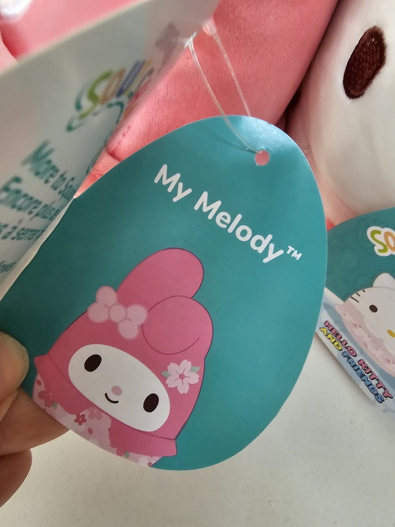 Squishmallows Official Kellytoys Plush 7.5 Inch Cinnamoroll, My Melody and Hello Kitty Sakura Flower Outfits Spring Squad Complete SetUltimate Stuffed Toy
