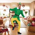 thumbnail image 4 of Disfraz de elfo amigo, conjunto de disfraz navideño con pantalón, chaqueta, zapatos, sombrero, cinturón, fácil de limpiar, transpirable, para fiesta de cosplay navideña, 4 of 5