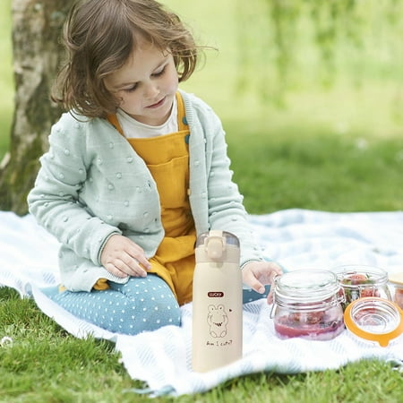 

Children S Thermos Cup With Handle Ergonomics Christmas Gift Wanjie Solid Mother S Day 350Ml Stainless Steel Water Bottle With Straw Portable Insulated Cup