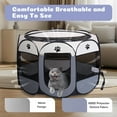 thumbnail image 5 of Luxvie Portable Pet Playpen Dog Cat Playpen Cat Cage Indoor with Mesh Foldable Outdoor Kitten Playpen for Indoor Cats Pen for Puppys Small Dogs, Beige & Gray, 5 of 8
