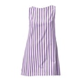 thumbnail image 5 of Dvprdro Womens Summer Casual Striped Dress Crewneck Sleeveless Back Zipper Mini Dress, 5 of 7