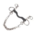 thumbnail image 4 of Rubber Mullen Pelham Bit, Horse Chewing Mouth Roller, Stainless Steel Safe Rustproof Horse Mouth Snaffle Bit with Chain, Hand Polishing, Horse Accessories, 4 of 8