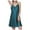 Dark Green, variant on HUANBAI Women Nightgowns V Neck Breathable Night Dress With Satin Spaghetti Strap Chemise Nightshirt Nightshirt Soft Pajamas
