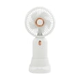 thumbnail image 3 of Ventilador portátil de mano recargable, regalo de verano, soporte silencioso para teléfono, ventilador de mano pequeño blanco, 3 of 9