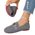 thumbnail image 6 of Yungyresw Womens Loafers Shoes Fashion Low Top Comfortable Slip on Flats Round Toe Business Office Work Casual Dress Shoes Gray 36, 6 of 9
