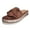 Brown, variant on Women's Platform Espadrilles Bowknot Open Toe Slip on Flat Sandals Summer Beach Shoes