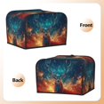 thumbnail image 3 of Honeii Celestial Stag Cosmic Glow Print 4 slice Toaster Cover, Two Slice Toaster Dust-proof Cover For Kitchen Small Appliance and Fingerprint Protection, 3 of 7