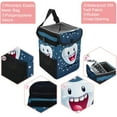 thumbnail image 2 of Tiny Teeth Mini Car Trash Can with Foldable Lid, Leak-proof Design and Hanging Storage Bag for Auto - Car Trash Can, 2 of 6